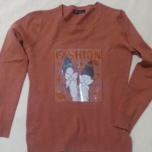 NEW Sweater For GIFT Very Soft With Sparkling Fashion Logo